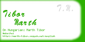 tibor marth business card